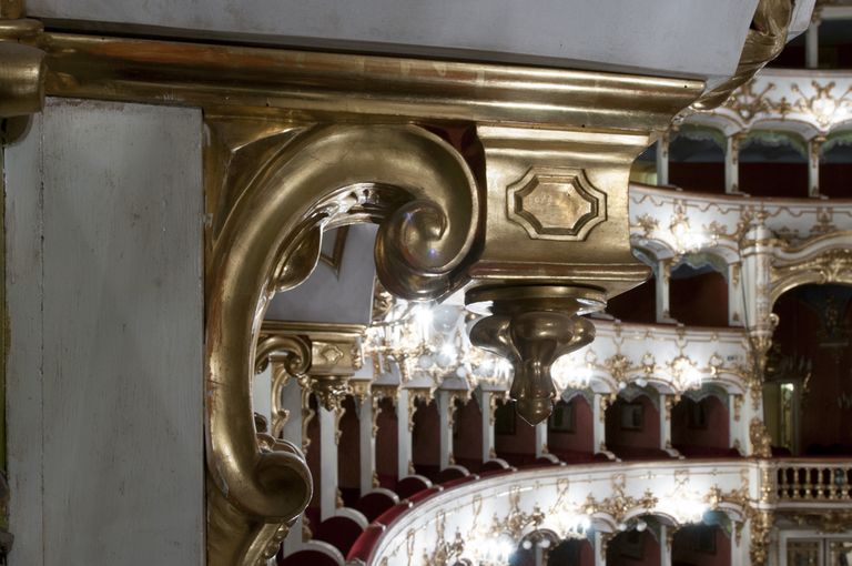 Piacenza, Teatro Municipale, particolare decorativo (foto Andrea Scardova, IBC) 2016